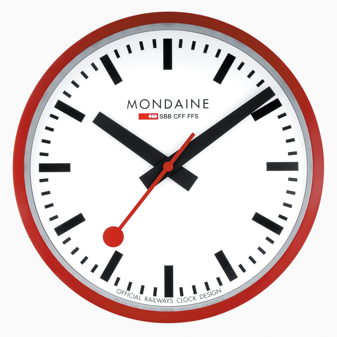 Mondaine Clock Red