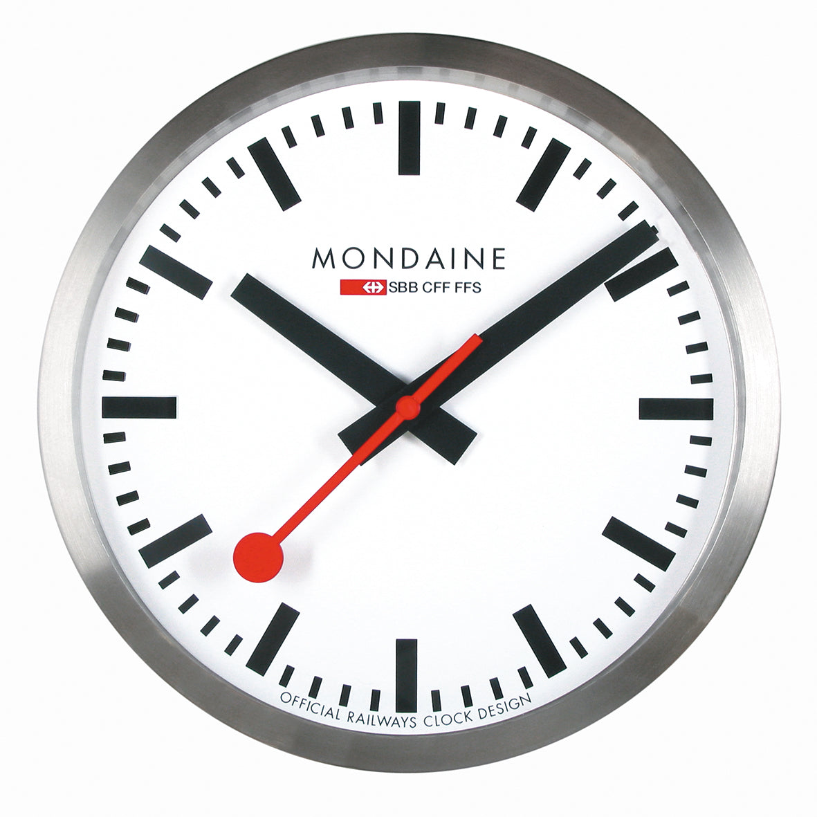Mondaine Clock Silver