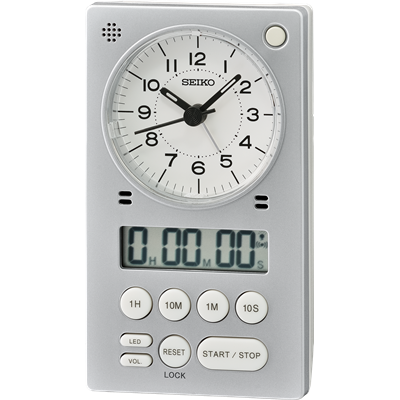 Seiko Clock, Stopwatch, Countdown Timer QHE190-S