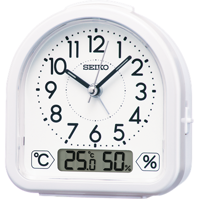 Seiko Alarm Clock Pearl White QHE191-W