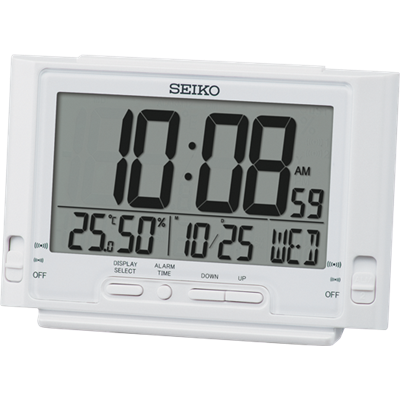 Seiko Digital Alarm Clock QHL095-W