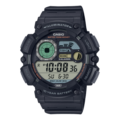 Casio Digital Moon Phase Black WS1500H-1A