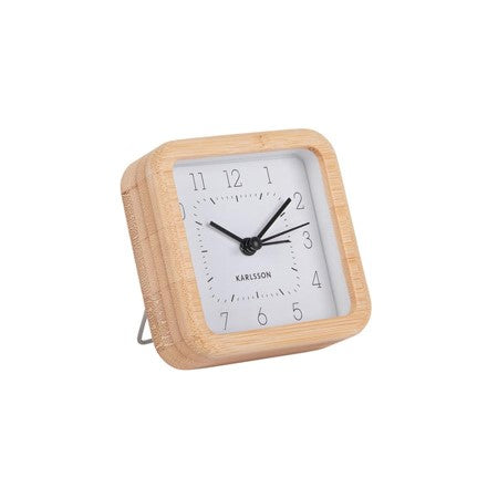 Karlsson Neat Square Alarm Clock - White KA5924WH
