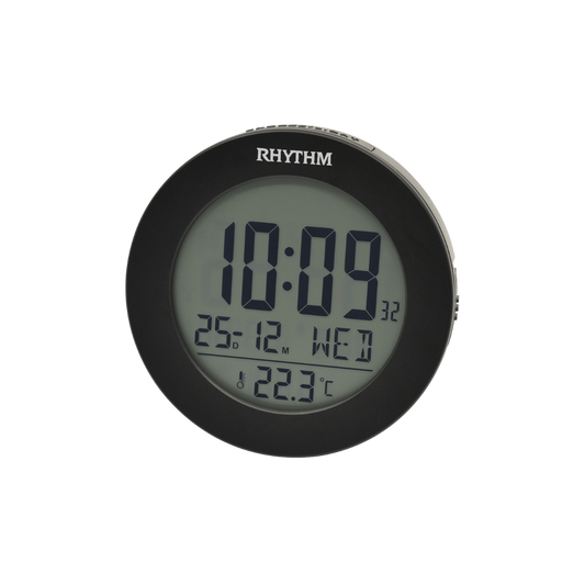 Rhythm Digital alarm clock black LCT103NR02
