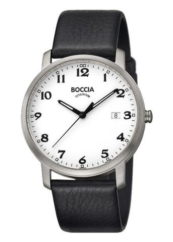 Boccia Gents White Black Watch 3618-01