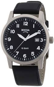 Boccia Gents Watch Titanium Black Dial 3631-01