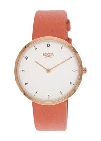 Boccia Ladies Titanium Rose Gold Tangerine strap 3309-03