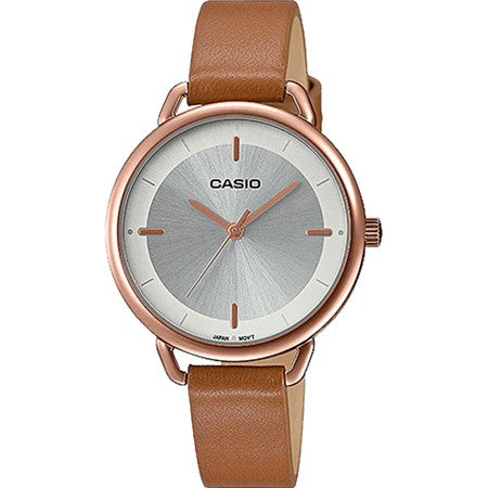 Casio LTPE413PL-7A Analogue Ladies Watch Rose Gold