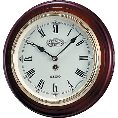 Seiko Wooden Station Clock QXA144-B