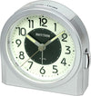 Rhythm alarm clock silver 8RE647WR19