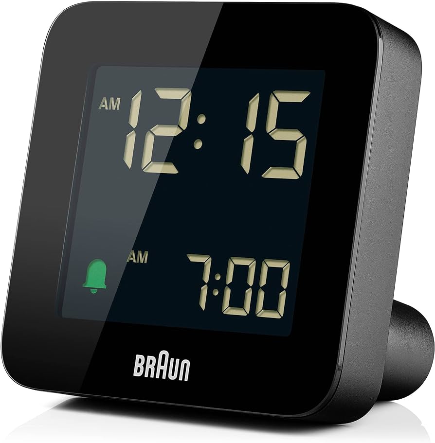Braun LCD Alarm Clock Black BC09B