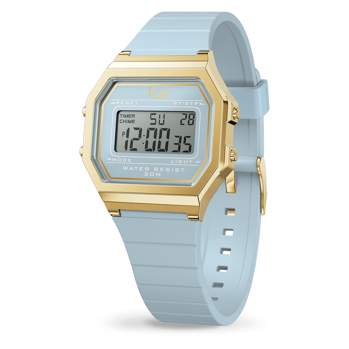 Ice Digital Retro Tranquil Blue Gold 022058