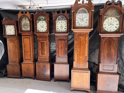 English Oak Grandfather Longcase Clock