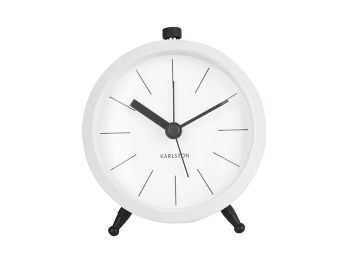 Karlsson Button Alarm Clock - White KA5778WH