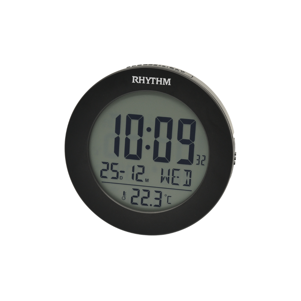 Rhythm Digital alarm clock black LCT103NR02