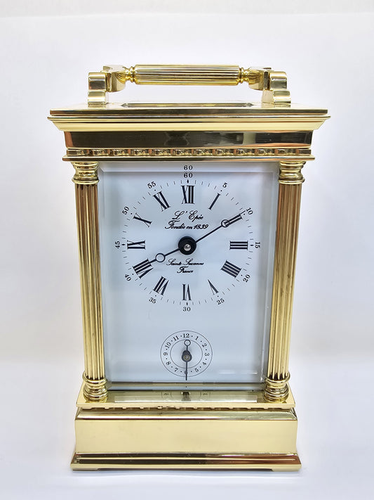 L'Epree French Brass Carriage Clock (Officer's clock)