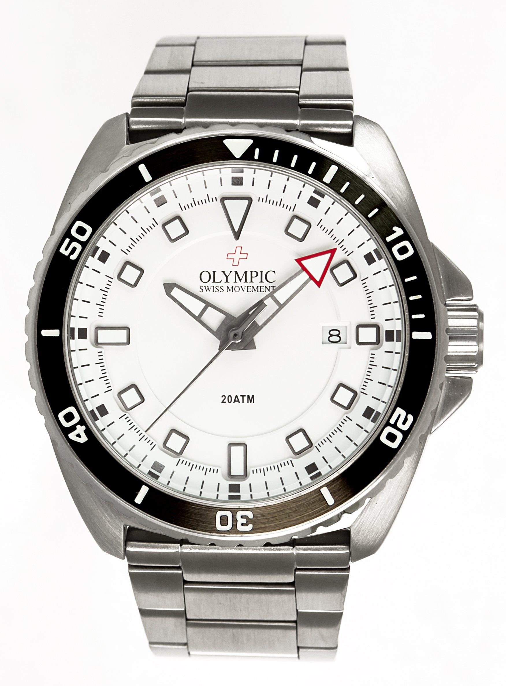 Olympic Gents Divers White Dial 29039