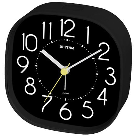 Rhythm alarm clock black 8RE672WR02