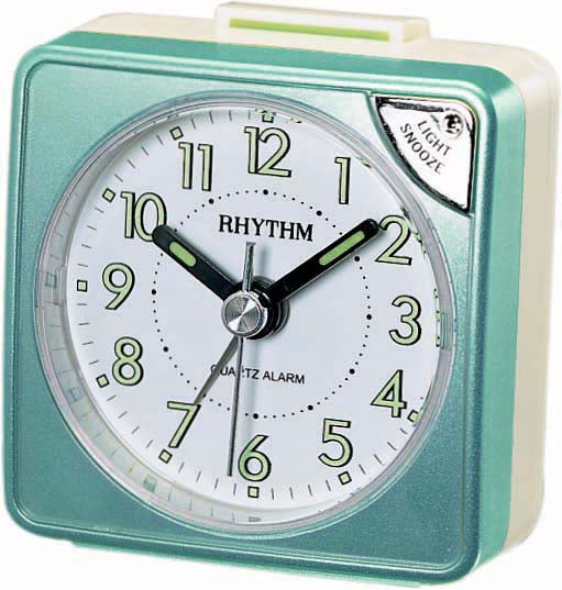 Rhythm alarm clock pearl green CRE211NR05