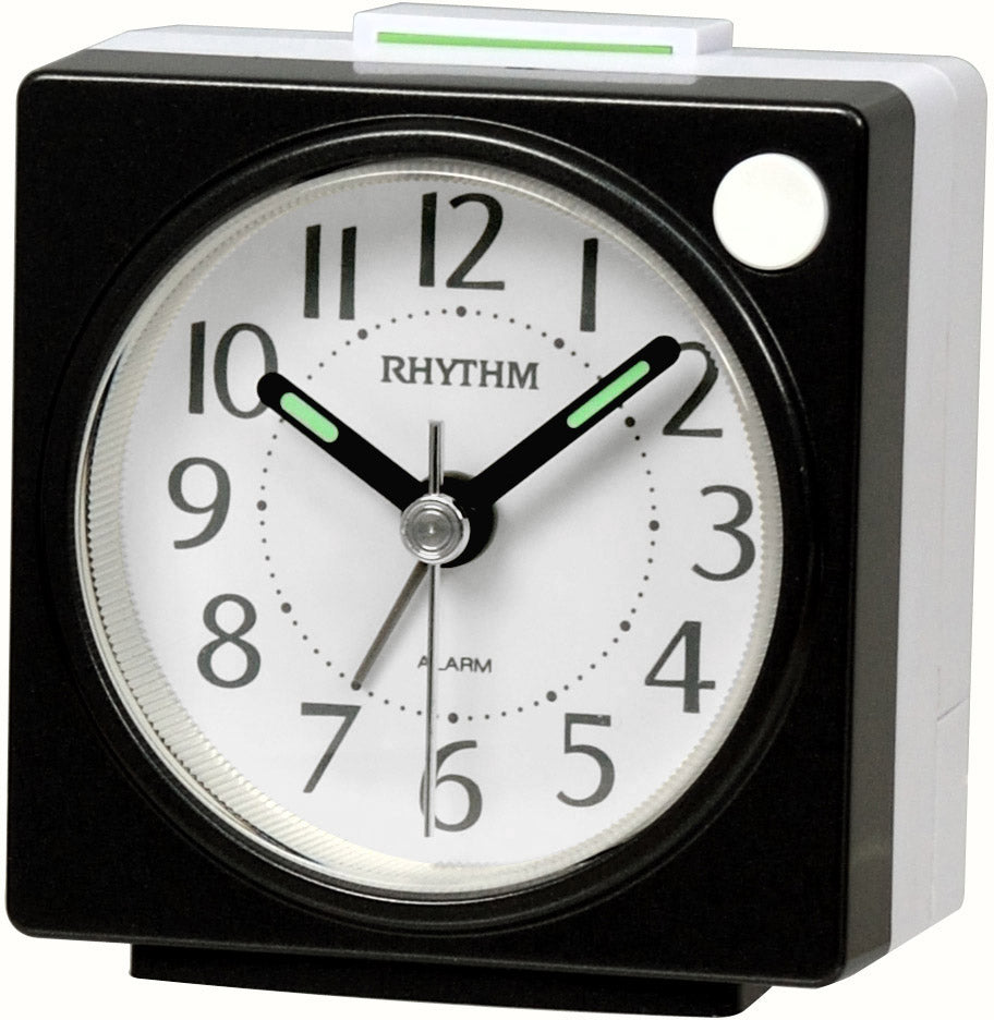 Rhythm alarm clock black/white CRE893NR02