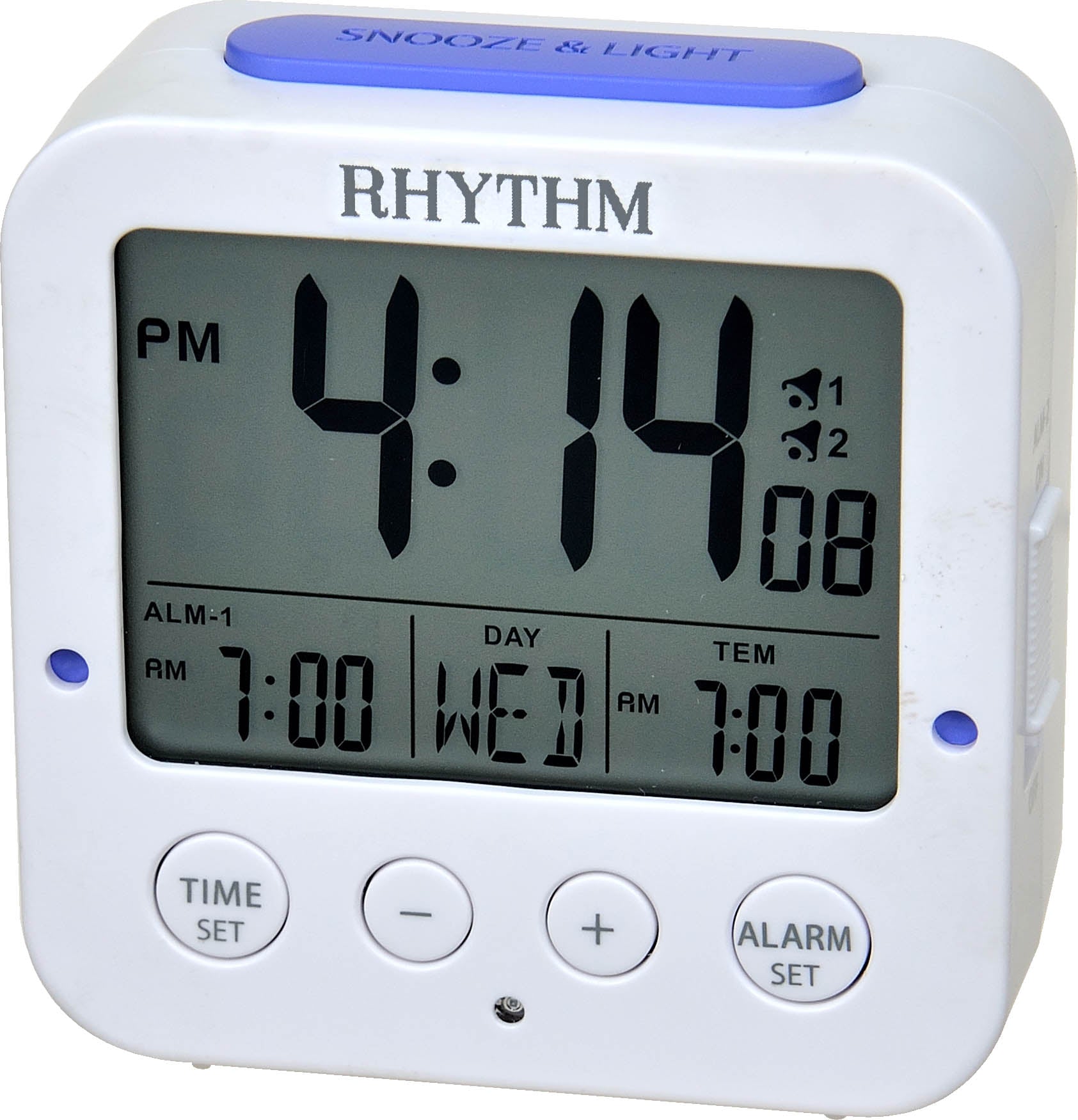 Rhythm Digital alarm clock white LCT082NR03