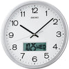 Seiko Analogue Clock with Digital Day Date QXL007-S
