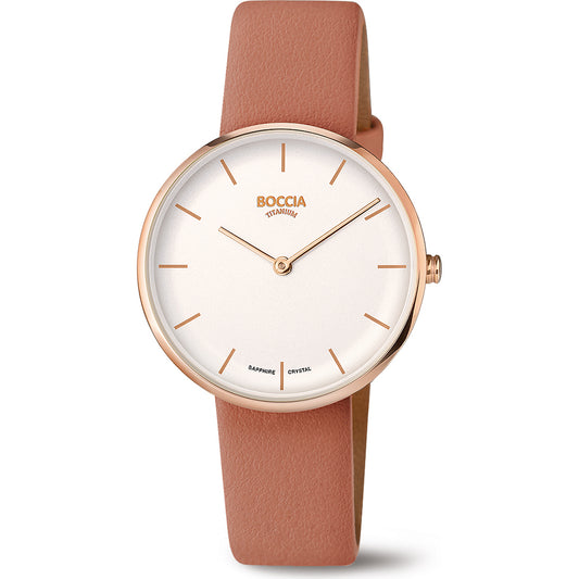 Ladies Rose Gold Plated Titanium Dress Watch 3327-05