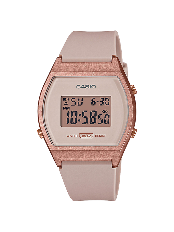 Casio Digital Womens Beige/Rose Gold LW204-4A